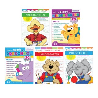 Twin Sisters Productions Preschool-Kindergarten Workbook Bundle, Set of 5