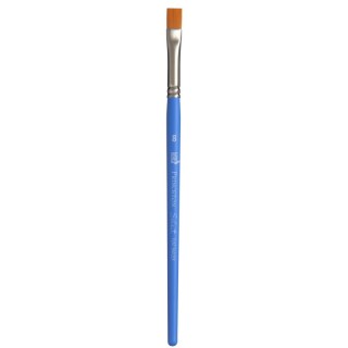 Princeton Select Artiste Flat Shader Brush, Synthetic Bristles, Short Handle Mixed Media Paintbrush, Jewel Blue, Size 8, 1 Count