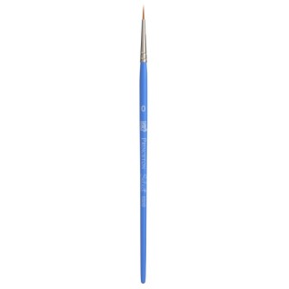 Princeton Select Artiste Round Brush, Synthetic Bristles, Short Handle Mixed Media Paintbrush, Jewel Blue, Size 0, 1 Count