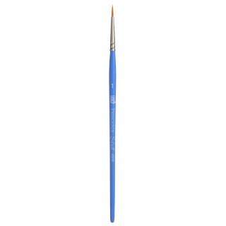 Princeton Select Artiste Round Brush, Synthetic Bristles, Short Handle Mixed Media Paintbrush, Jewel Blue, Size 1, 1 Count