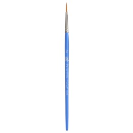 Princeton Select Artiste Round Brush, Synthetic Bristles, Short Handle Mixed Media Paintbrush, Jewel Blue, Size 2, 1 Count