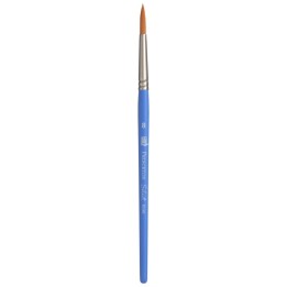 Princeton Select Artiste Round Brush, Synthetic Bristles, Short Handle Mixed Media Paintbrush, Jewel Blue, Size 8, 1 Count