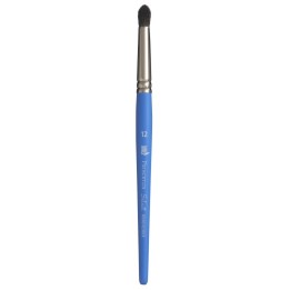 Princeton Select Artiste Round Brush, Natural Bristles, Short Handle Mixed Media Paintbrush, Jewel Blue, Size 12, 1 Count