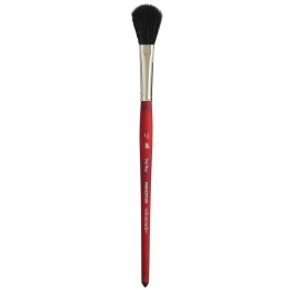 Princeton Velvetouch Oval Mop Brush, Synthetic Bristles, Short Handle Mixed Media Paintbrush, Scarlet, Size 1/2 inch, 1 Count