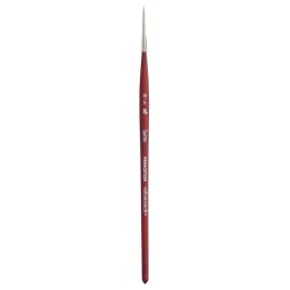 Princeton Velvetouch Spotter Brush, Synthetic Bristles, Short Handle Mixed Media Paintbrush, Scarlet, Size 18/0, 1 Count