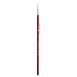 Princeton Velvetouch Spotter Brush, Synthetic Bristles, Short Handle Mixed Media Paintbrush, Scarlet, Size 5/0, 1 Count