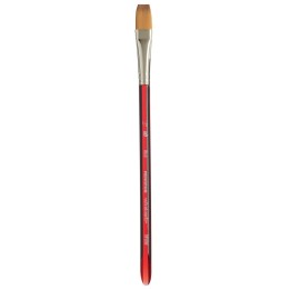 Princeton Velvetouch Wash Brush, Synthetic Bristles, Short Handle Mixed Media Paintbrush, Scarlet, Size 1/2 inch, 1 Count