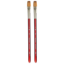 Princeton Velvetouch Wash Brush, Synthetic Bristles, Short Handle Mixed Media Paintbrush, Scarlet, Size 1/2 inch, Pack of 2