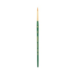 Princeton Lauren Round Brush, Synthetic Bristles, Short Handle Watercolor Paintbrush, Evergreen, Size 2, 1 Count