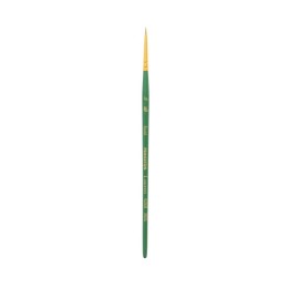 Princeton Lauren Round Brush, Synthetic Bristles, Short Handle Watercolor Paintbrush, Evergreen, Size 3/0, 1 Count