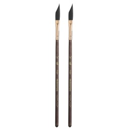 Princeton Neptune Dagger Brush, Synthetic Bristles, Short Handle Watercolor Paintbrush, Dark Wood, Size 1/4 inch, Pack of 2
