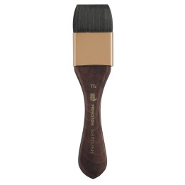Princeton Neptune Mottler Brush, Synthetic Bristles, Short Handle Watercolor Paintbrush, Dark Wood, Size 1/2 inch, 1 Count
