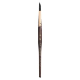 Princeton Neptune Round Brush, Synthetic Bristles, Short Handle Watercolor Paintbrush, Dark Wood, Size 10, 1 Count