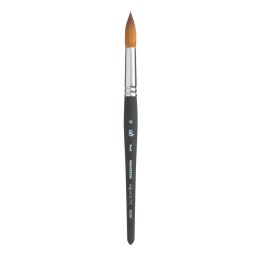 Princeton Aqua Elite Round Brush, Synthetic Bristles, Short Handle Watercolor Paintbrush, Matte Black, Size 16, 1 Count
