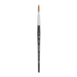 Princeton Aqua Elite Round Brush, Synthetic Bristles, Short Handle Watercolor Paintbrush, Matte Black, Size 8, 1 Count