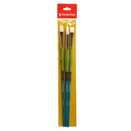 Princeton Snap! Brush Set No. 5, Synthetic Bristles, Long Handle Acrylic & Oil Paintbrush, Multicolor, 3 Pieces