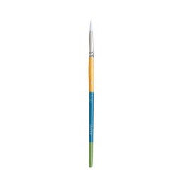Princeton Snap! Round Brush, Synthetic Bristles, Short Handle Mixed Media Paintbrush, Multicolor, Size 4, 1 Count