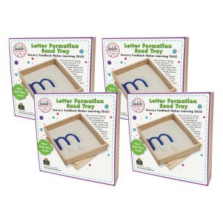 Primary Concepts™ Letter Formation Sand Tray, 8" x 8", Pack of 4