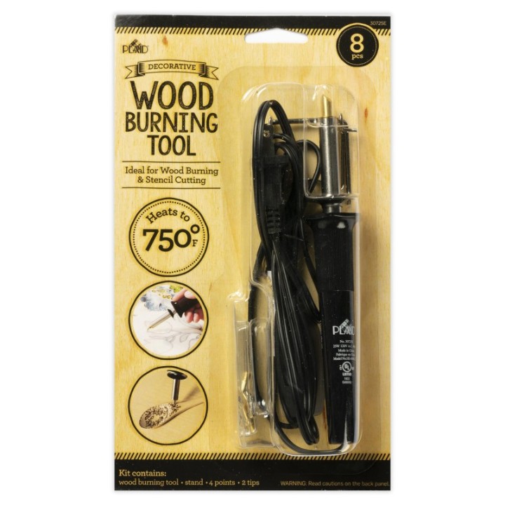 Plaid Decorative Wood Burning Tool Set, 8-Piece Set