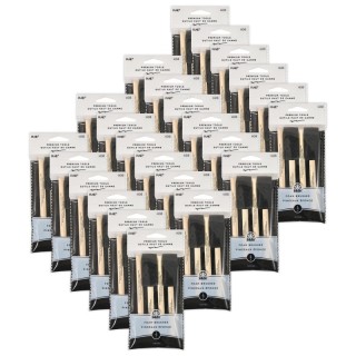 Plaid Foam Brushes, 1", 4 Per Set, 24 Sets