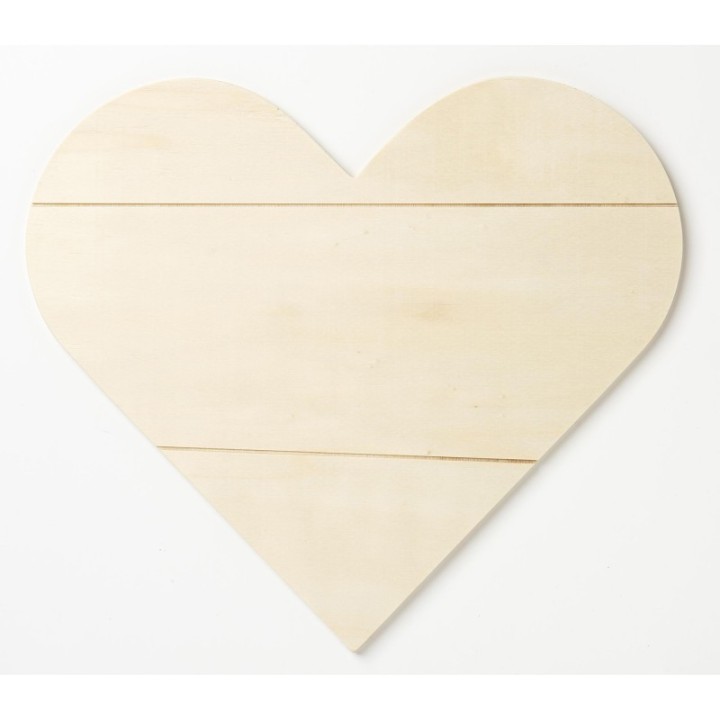 Plaid Heart Sign, Plywood, 11.81" x 10.59"