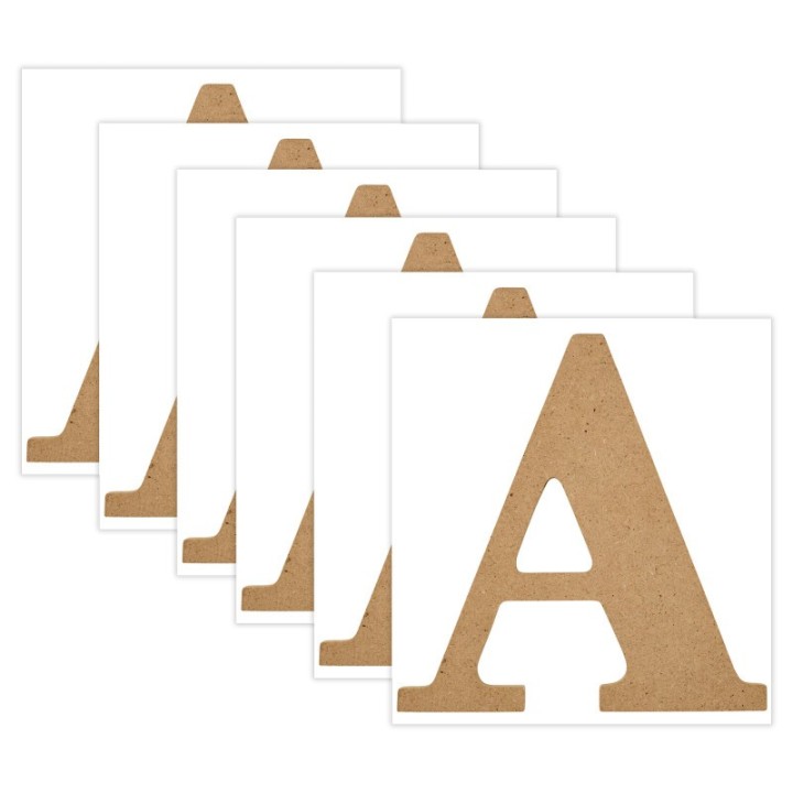 Plaid MDF Letter, A, 5 Inch, Pack of 12