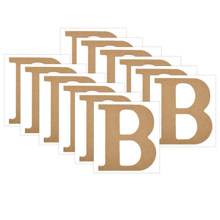 Plaid MDF Letter, B, 5 Inch, Pack of 12