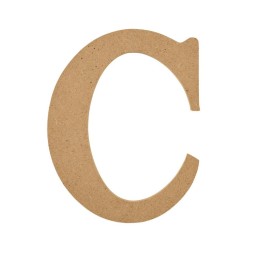 Plaid MDF Letter, C, 5 Inch