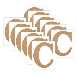 Plaid MDF Letter, C, 5 Inch, Pack of 12