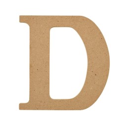 Plaid MDF Letter, D, 5 Inch