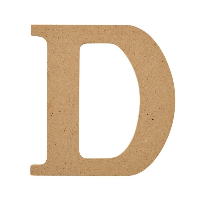 Plaid MDF Letter, D, 5 Inch