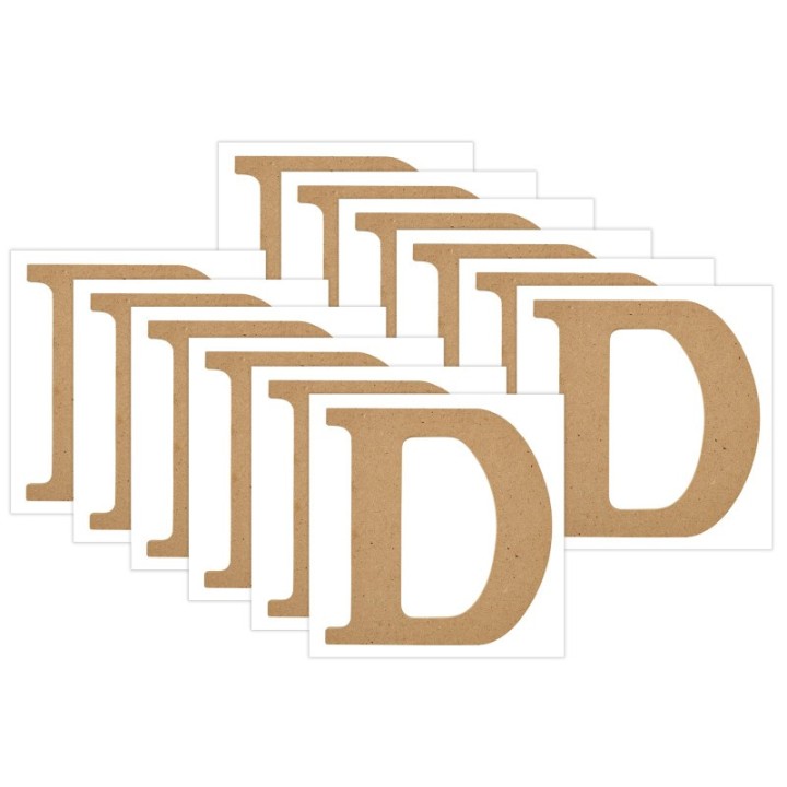 Plaid MDF Letter, D, 5 Inch, Pack of 12