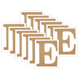 Plaid MDF Letter, E, 5 Inch, Pack of 12