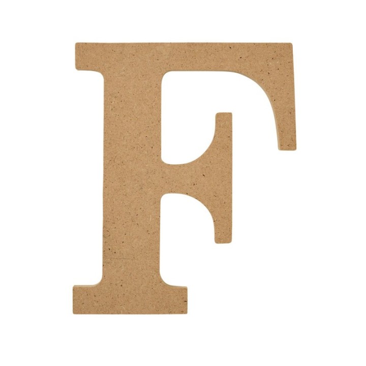 Plaid MDF Letter, F, 5 Inch