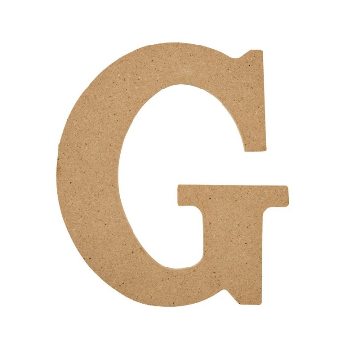 Plaid MDF Letter, G, 5 Inch