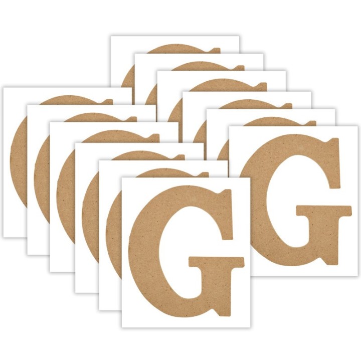 Plaid MDF Letter, G, 5 Inch, Pack of 12