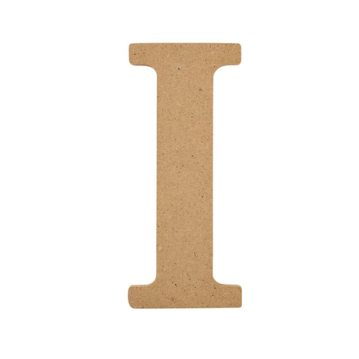 Plaid MDF Letter, I, 5 Inch