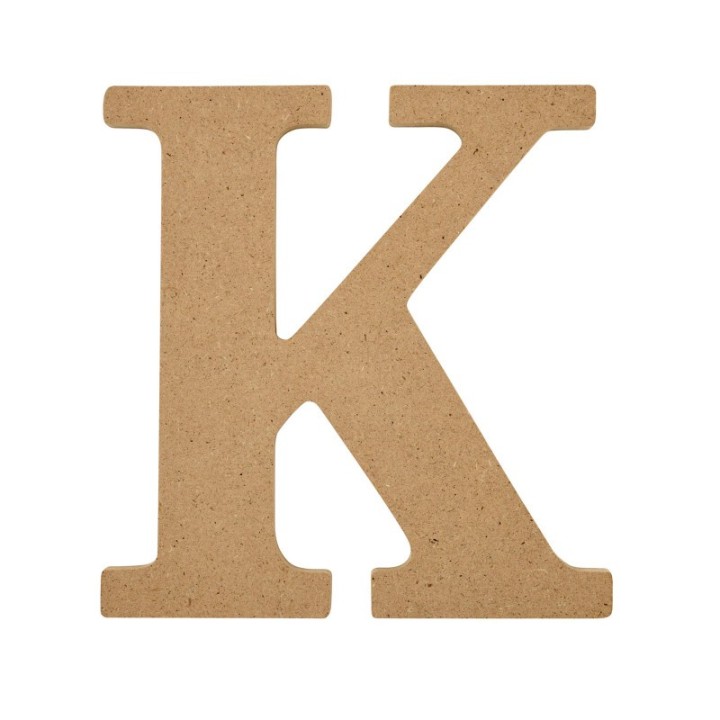 Plaid MDF Letter, K, 5 Inch