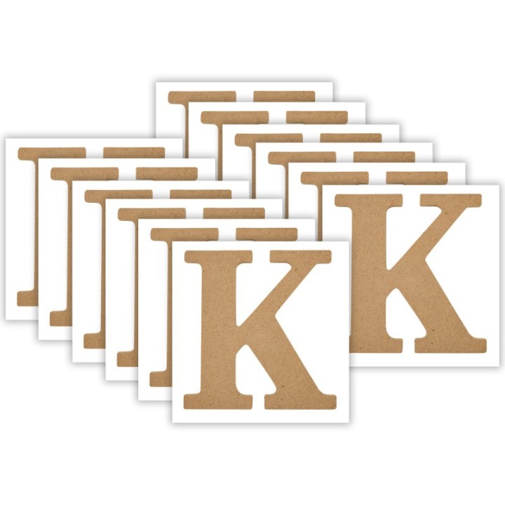Plaid MDF Letter, K, 5 Inch, Pack of 12