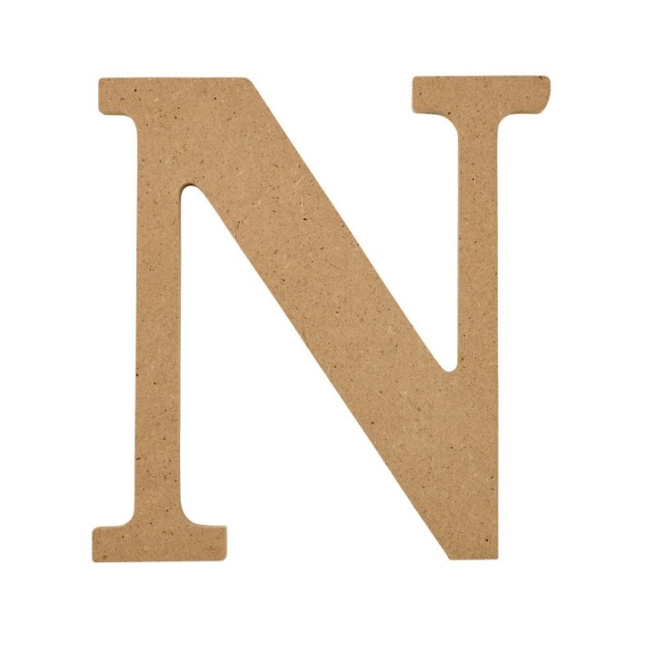 Plaid MDF Letter, N, 5 Inch