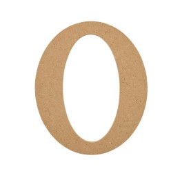 Plaid MDF Letter, O, 5 Inch