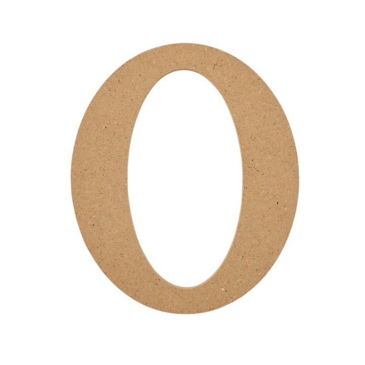 Plaid MDF Letter, O, 5 Inch