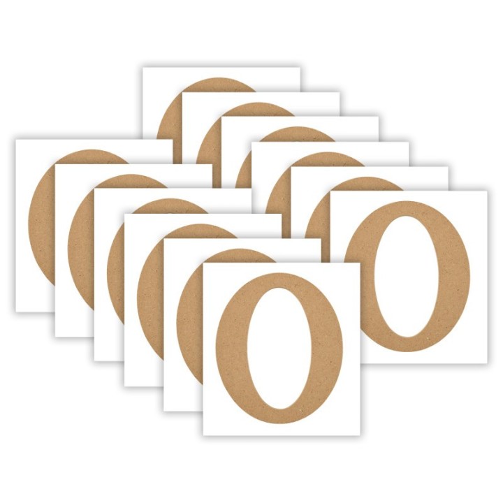 Plaid MDF Letter, O, 5 Inch, Pack of 12