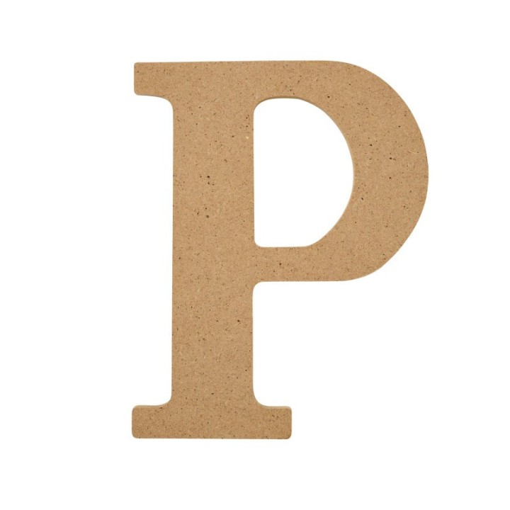 Plaid MDF Letter, P, 5 Inch