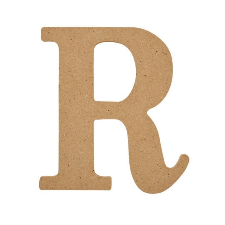 Plaid MDF Letter, R, 5 Inch