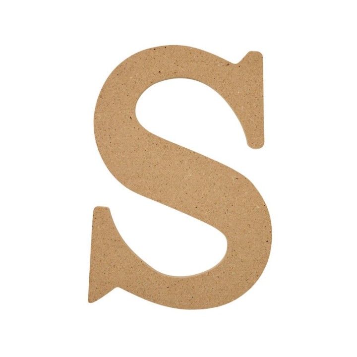Plaid MDF Letter, S, 5 Inch