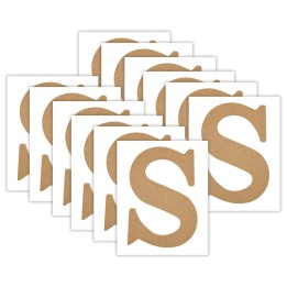 Plaid MDF Letter, S, 5 Inch, Pack of 12