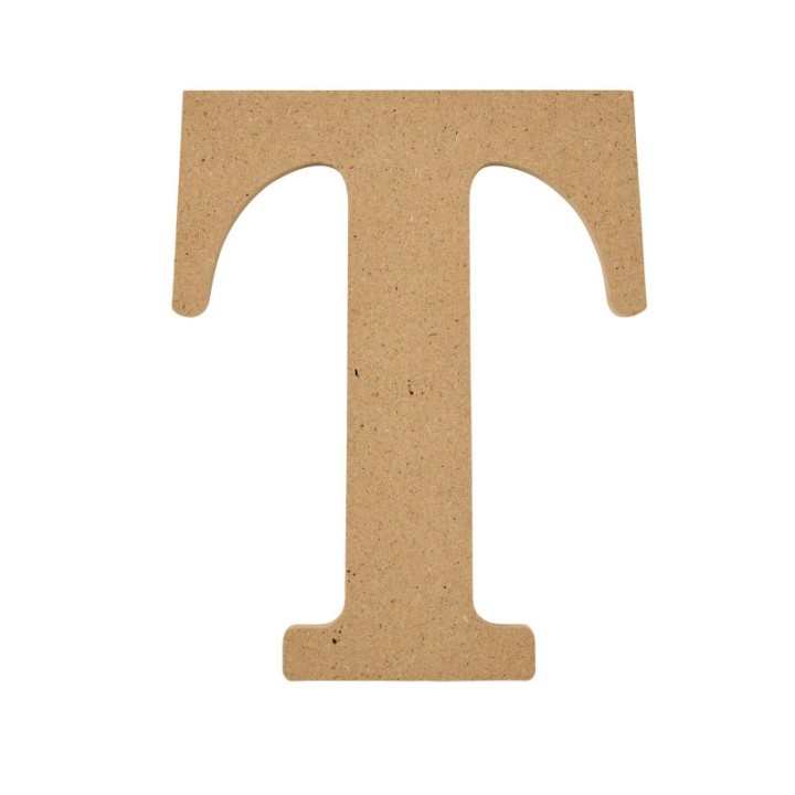 Plaid MDF Letter, T, 5 Inch
