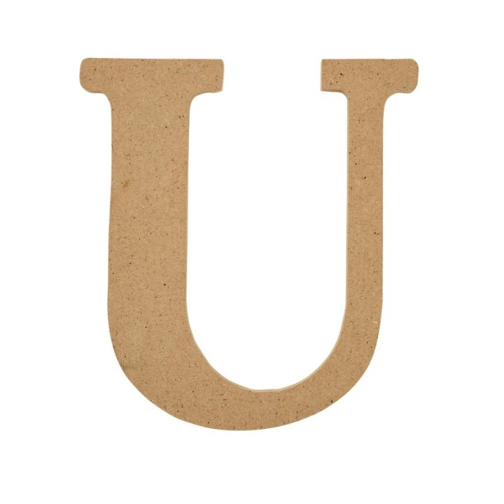 Plaid MDF Letter, U, 5 Inch