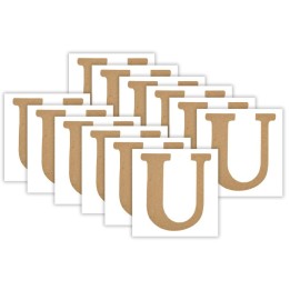 Plaid MDF Letter, U, 5 Inch, Pack of 12